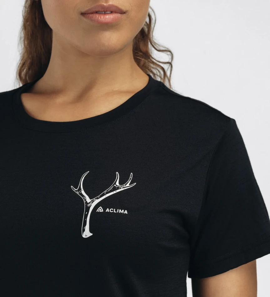 Aclima LightWool 140 Classic Tee Antler W, kolor: 123 - Jet Black