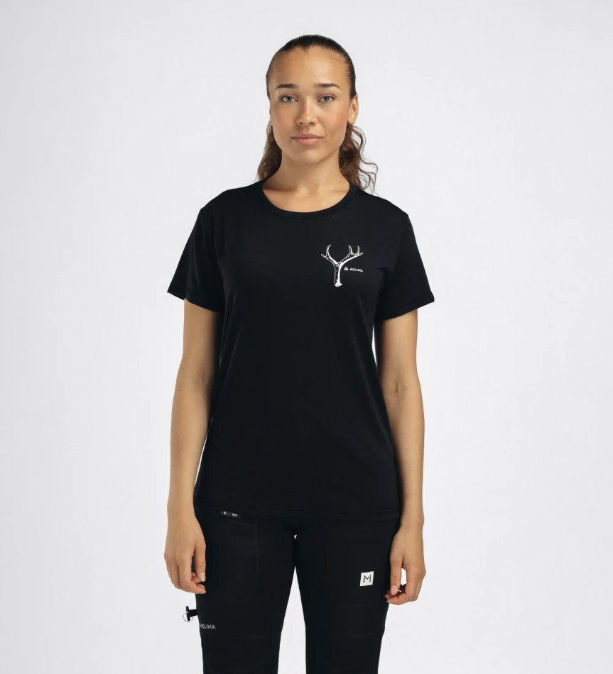 Aclima LightWool 140 Classic Tee Antler W, kolor: 123 - Jet Black