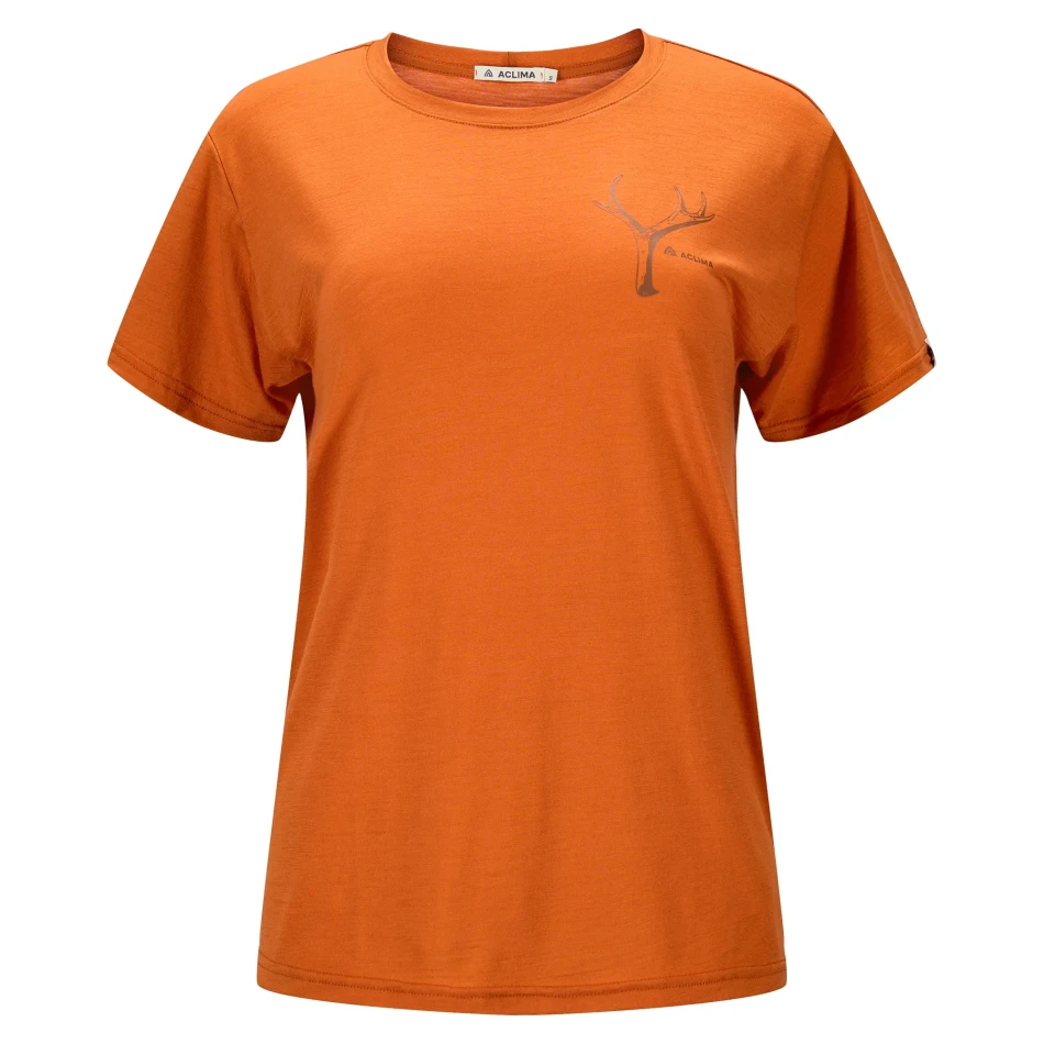 Aclima LightWool 140 Classic Tee Antler W, kolor: 430 - Apricot Orange