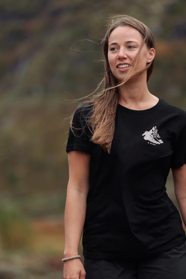 Aclima LightWool 140 Classic Tee Mountain W, kolor: 123 - Jet Black