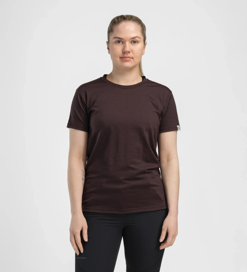 Aclima LightWool 180 Classic Tee W, kolor: 414 - Chocolate Plum