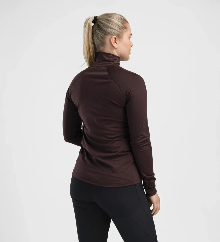 Aclima LightWool 180 Polo w/zip W, kolor: 414 - Chocolate Plum