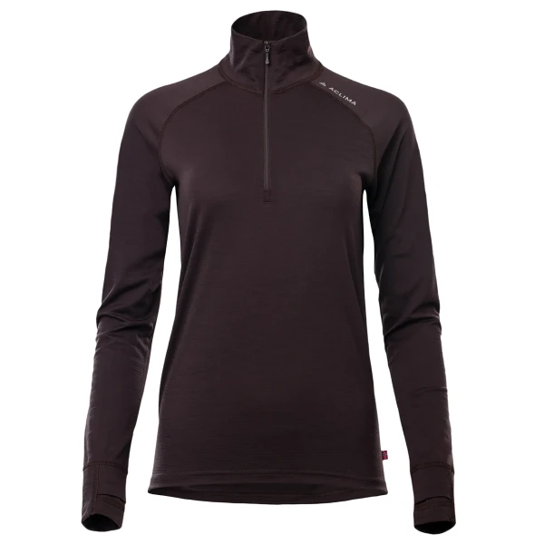 Aclima LightWool 180 Polo w/zip W, kolor: 414 - Chocolate Plum