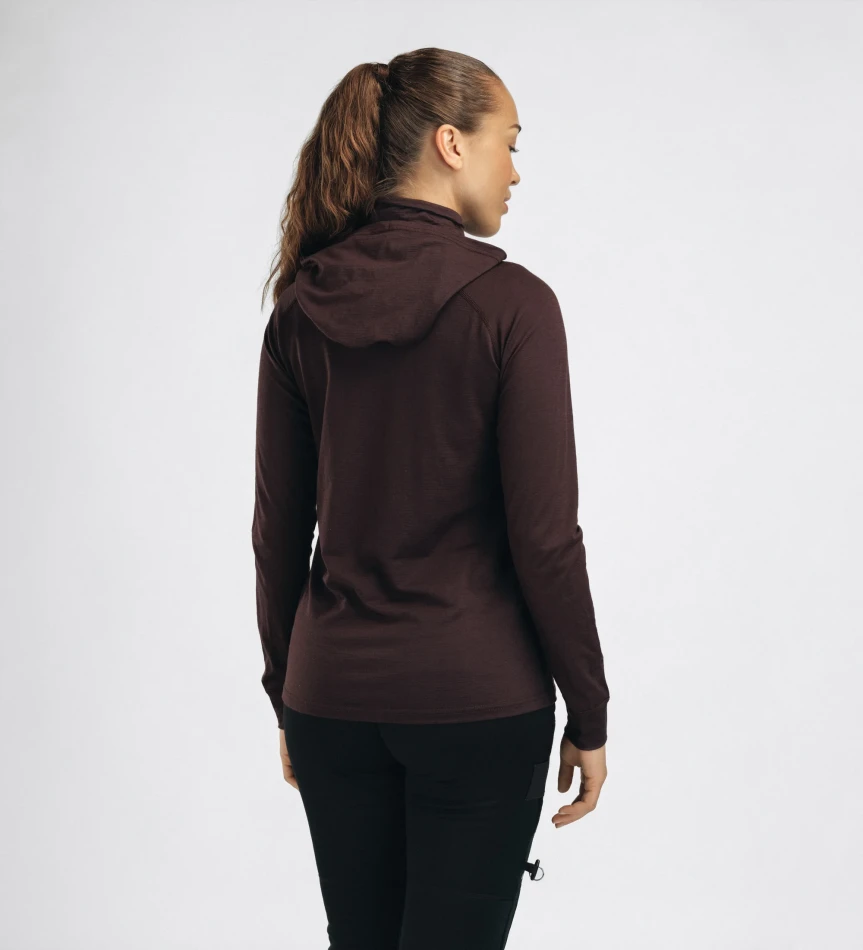 Aclima LightWool 180 Hoodie W, kolor: 414 - Chocolate Plum