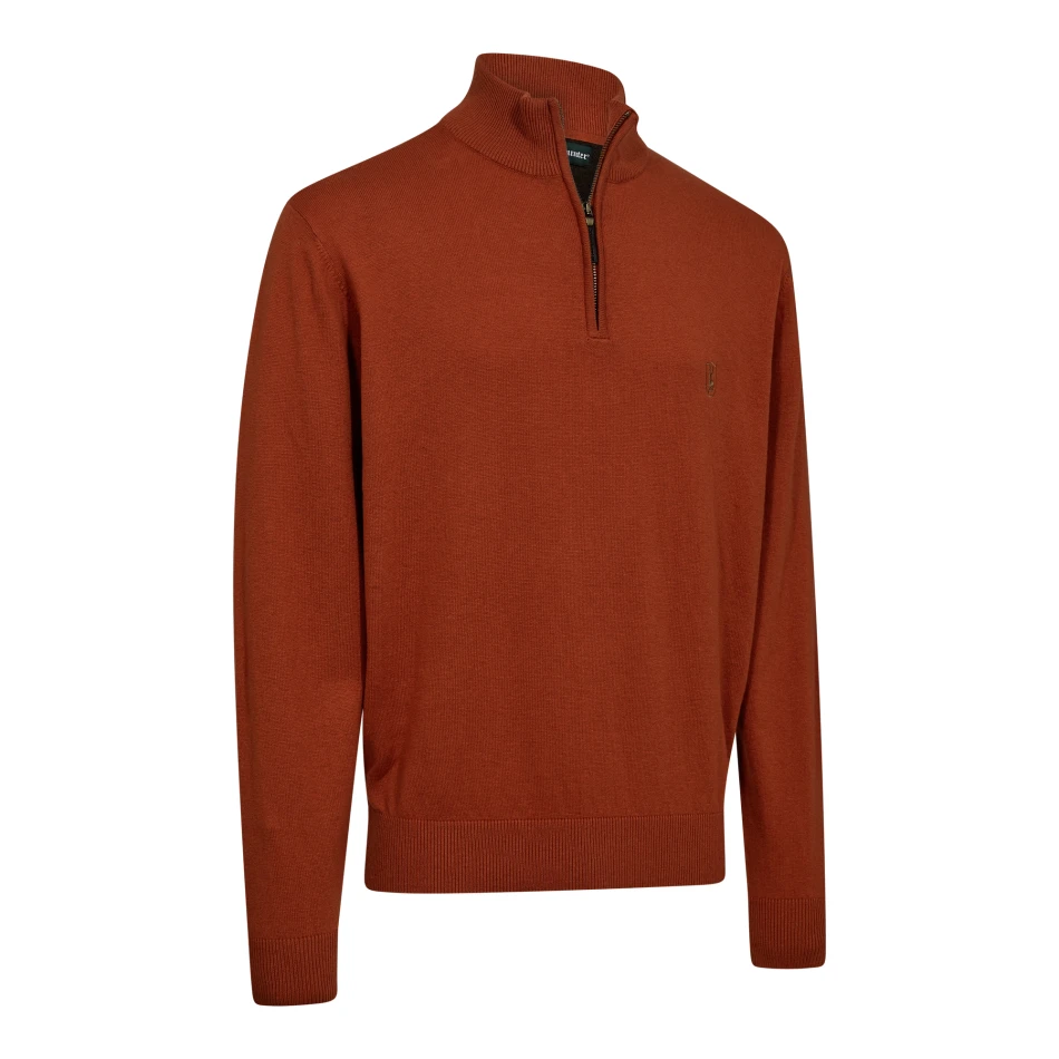 Harrington 1/2 Zip Knit, kolor: 611 - Oak Rust Melange
