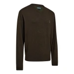 Harrington V-Neck Knit, kolor: 591 - Brown Melange