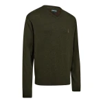 Harrington V-Neck Knit, kolor: 368 - Forest Ember Melange