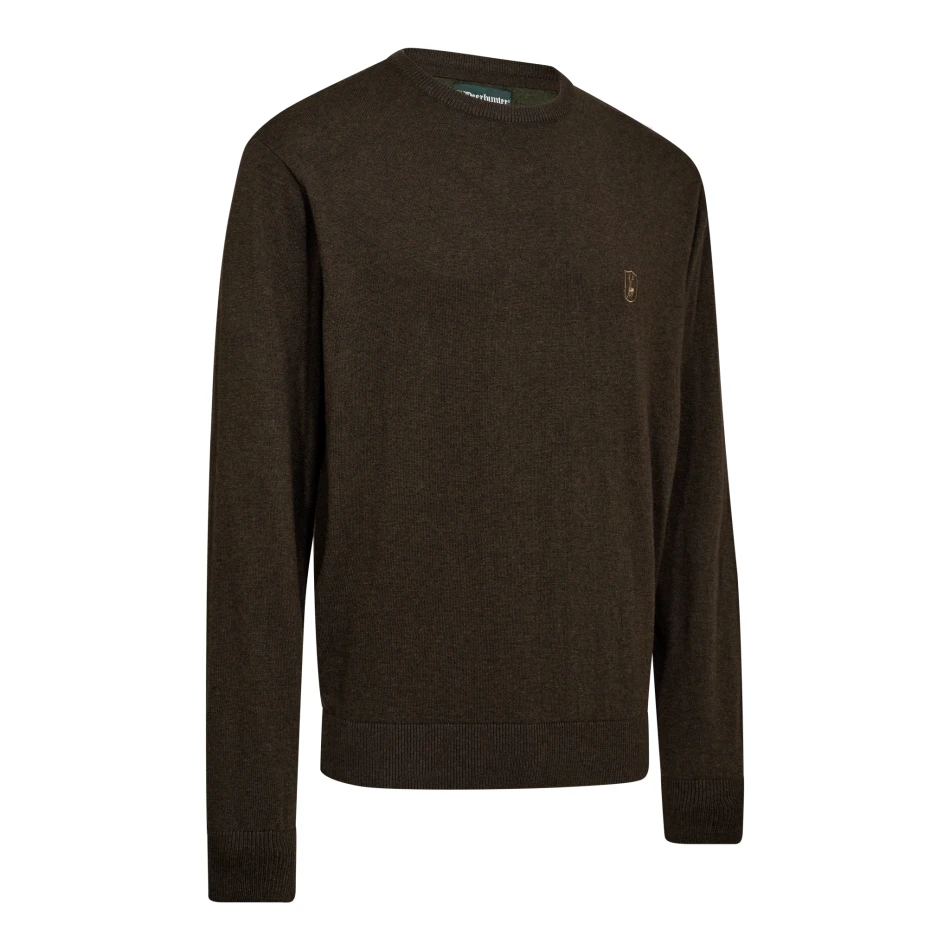 Harrington O-Neck Knit, kolor: 591 - Brown Melange