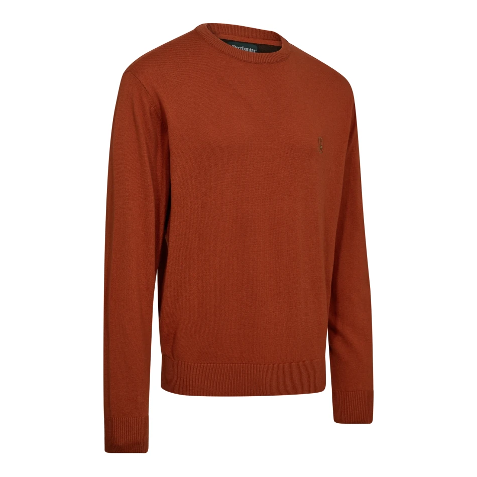 Harrington O-Neck Knit, kolor: 611 - Oak Rust Melange