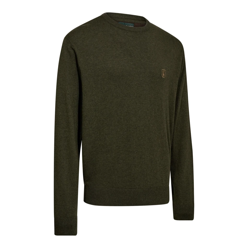 Harrington O-Neck Knit, kolor: 368 - Forest Ember Melange