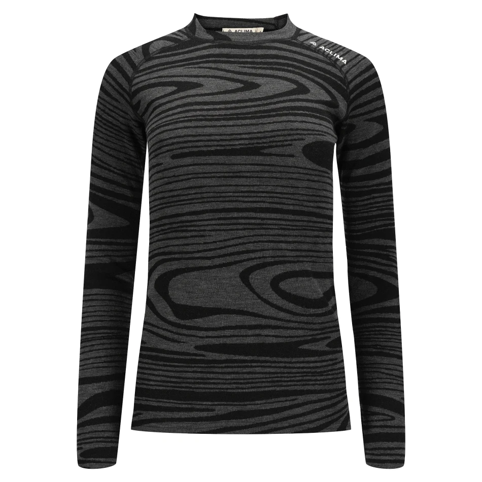 Aclima WarmWool Crewneck W, kolor: 422 - Black Motion