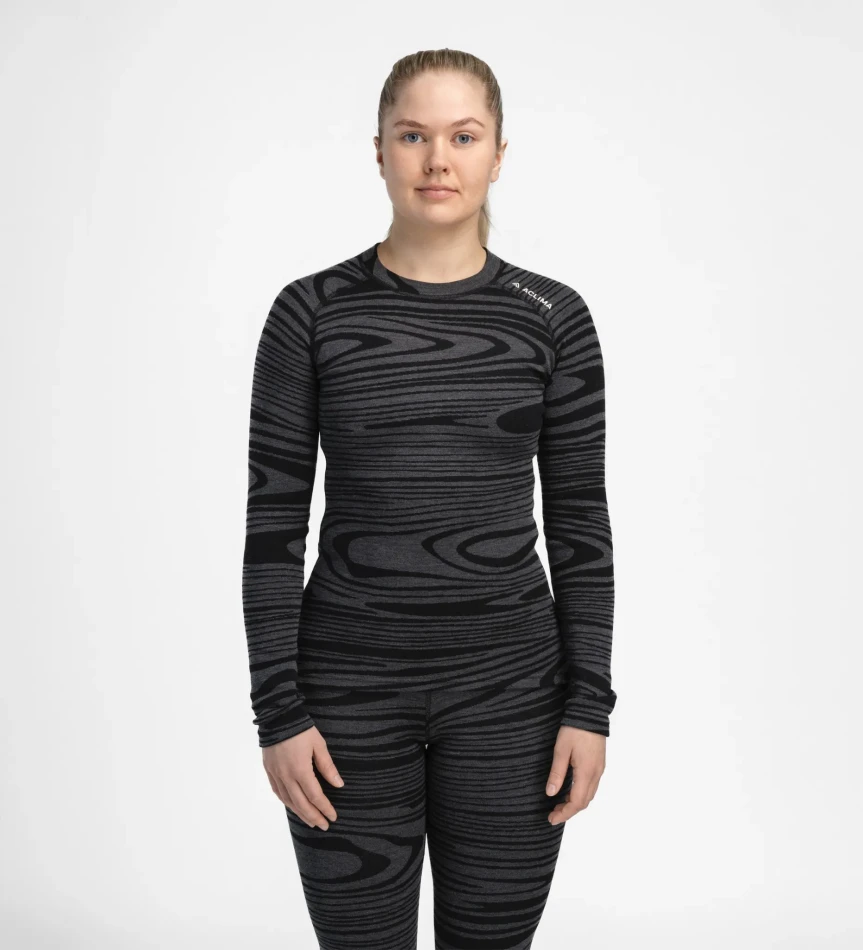 Aclima WarmWool Crewneck W, kolor: 422 - Black Motion
