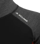 Aclima WarmWool Polo W, kolor: 424 - Jet Black/Marengo/Gold Flame