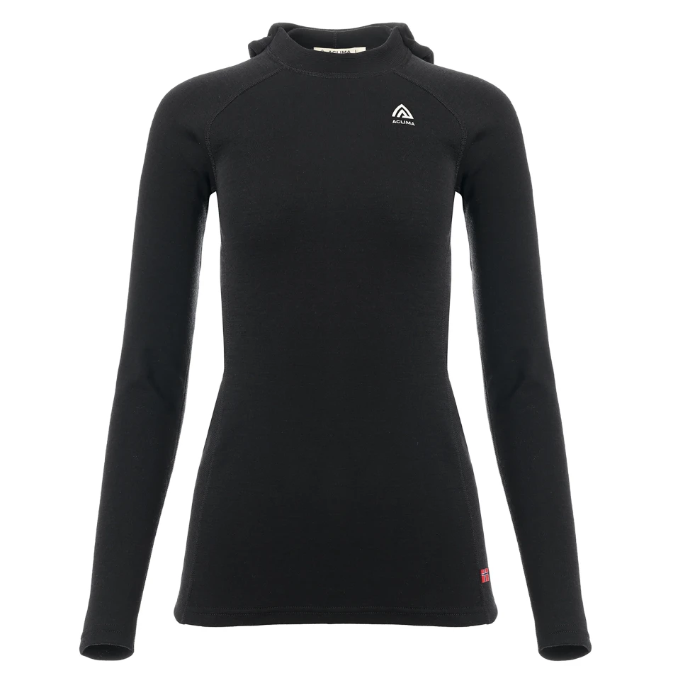 Aclima WarmWool Hoodsweater W, kolor: 123 - Jet Black