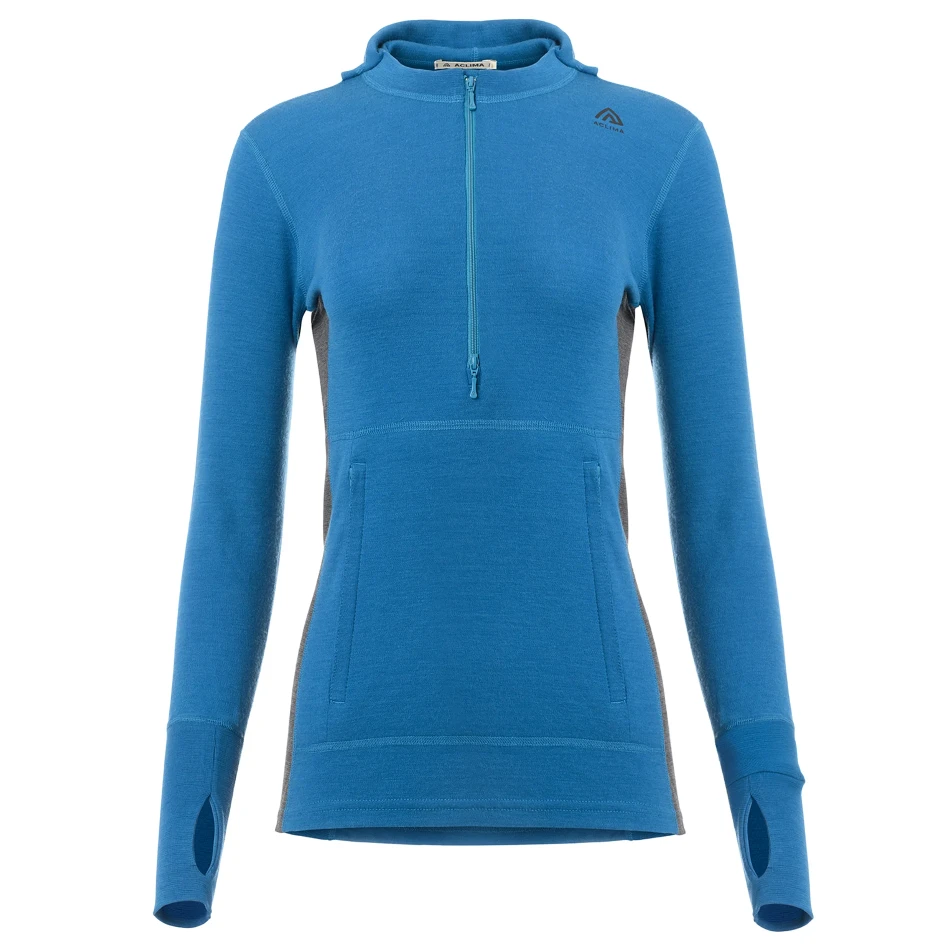 Aclima WarmWool Hoodsweater w/zip W, kolor: 388 - Corsair/Marengo