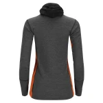 Aclima WarmWool Hoodsweater w/zip W, kolor: 424 - Jet Black/Marengo/Gold Flame
