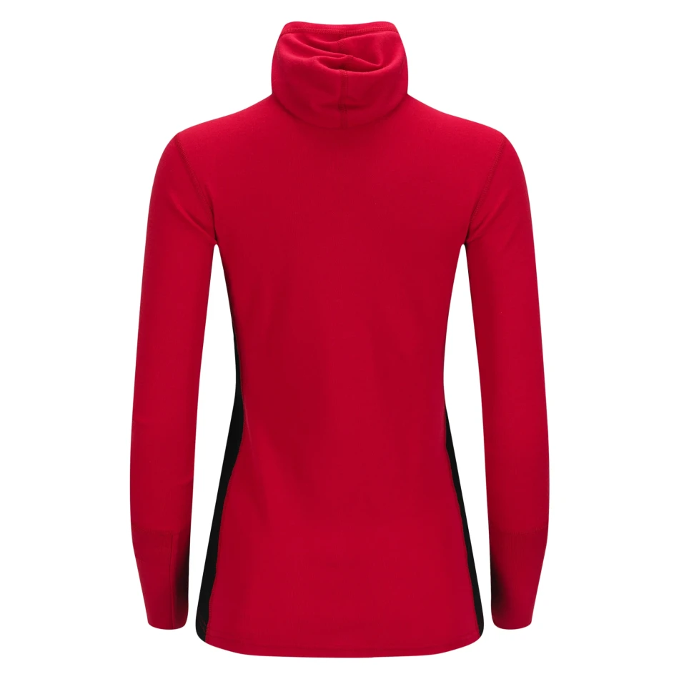 Aclima WarmWool Hoodsweater w/zip W, kolor: 426 - Jester Red/Jet Black