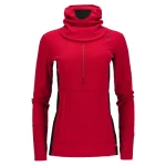 Aclima WarmWool Hoodsweater w/zip W, kolor: 426 - Jester Red/Jet Black