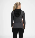 Aclima WarmWool Hoodsweater w/zip W, kolor: 424 - Jet Black/Marengo/Gold Flame