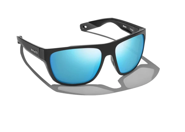 Las Rocas Black Matte Blue Mirror Glass