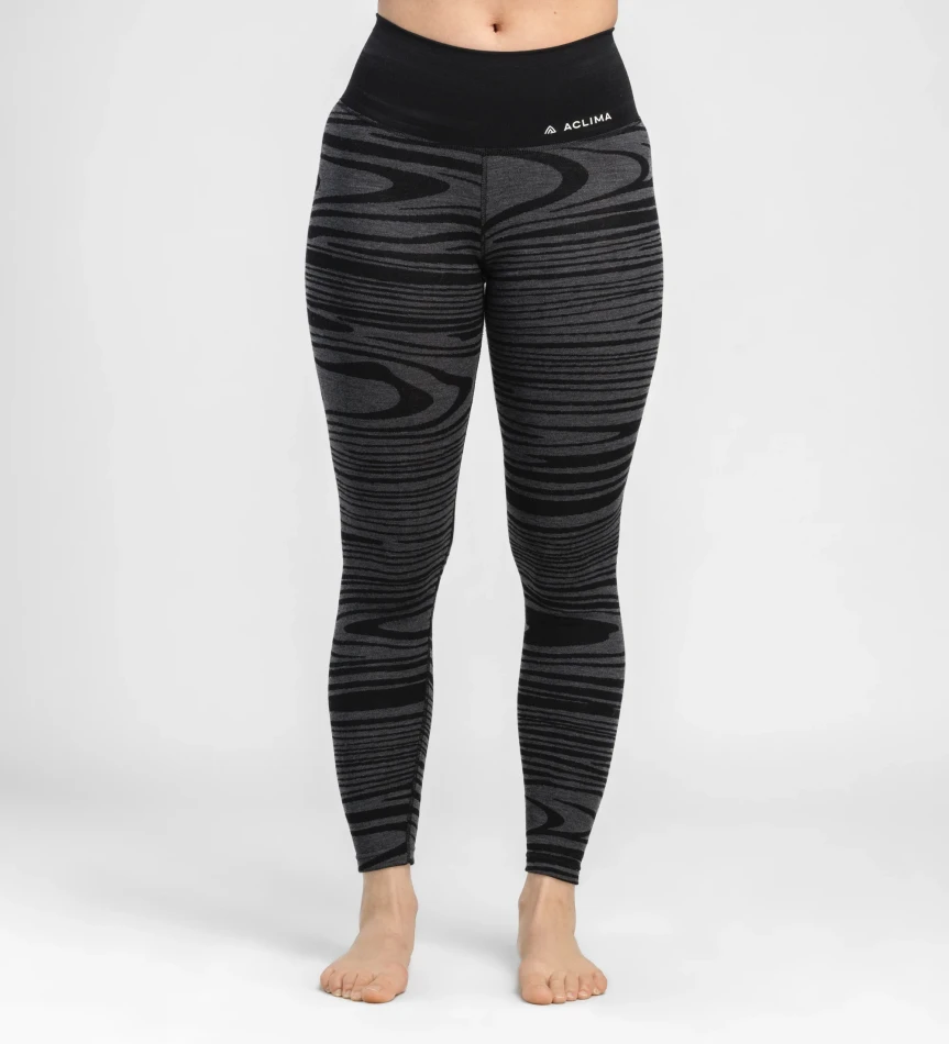 Aclima WarmWool Longs High Waist W, kolor: 422 - Black Motion