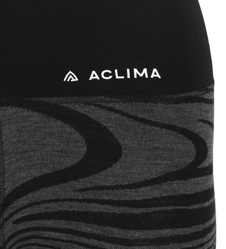 Aclima WarmWool Longs High Waist W, kolor: 422 - Black Motion