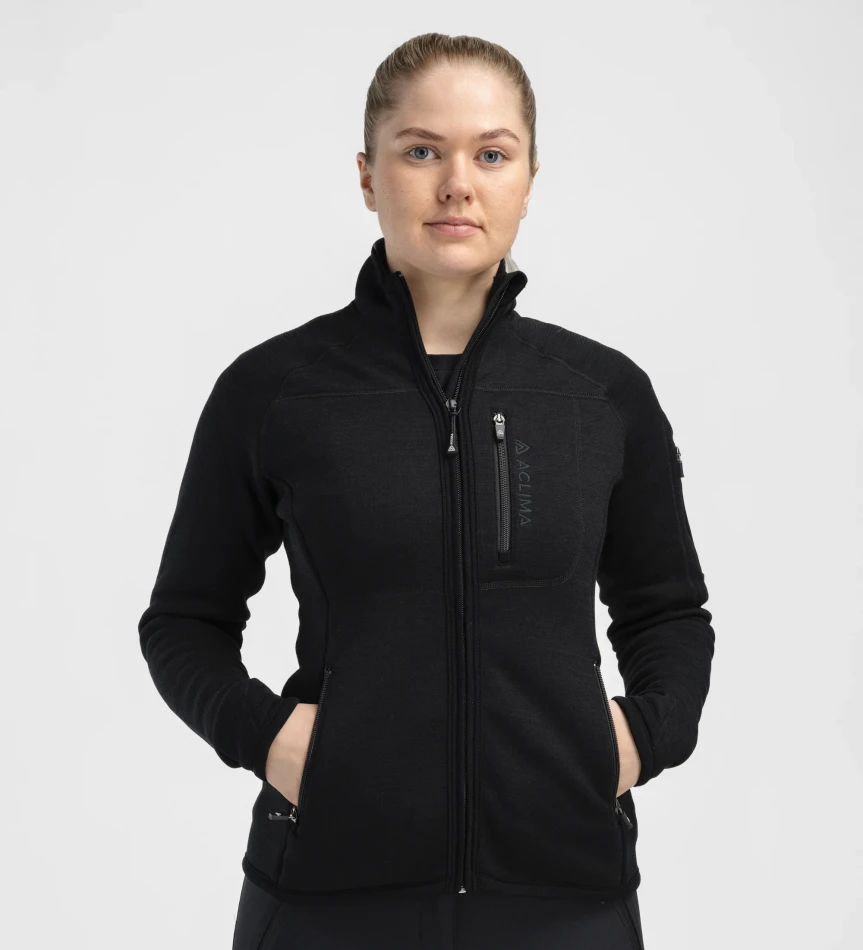 Aclima FleeceWool V2 Jacket W, kolor: 123 - Jet Black