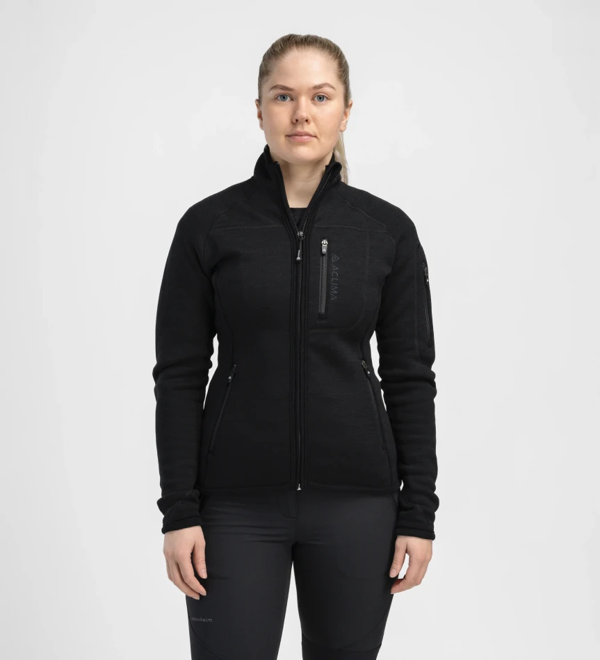 Aclima FleeceWool V2 Jacket W, kolor: 123 - Jet Black