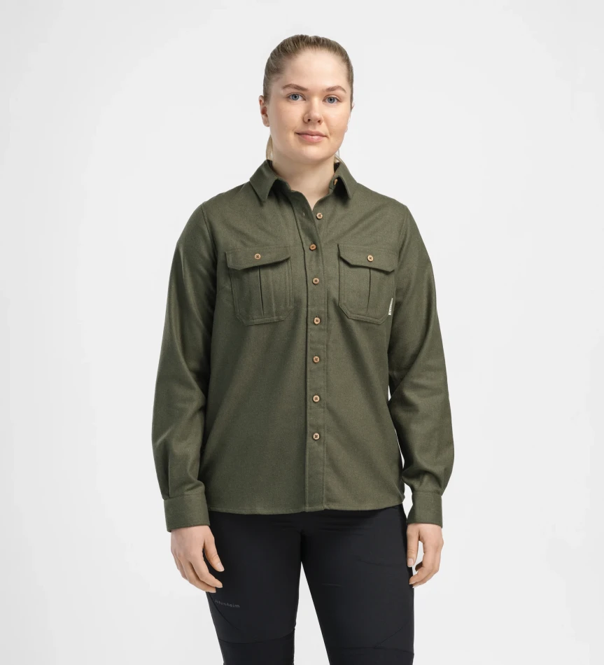 Aclima ReBorn Woolshirt W, kolor: 312 - Olive Melange