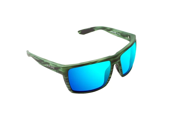 Stiltsville Green Stripe Matte Blue Mirror Glass