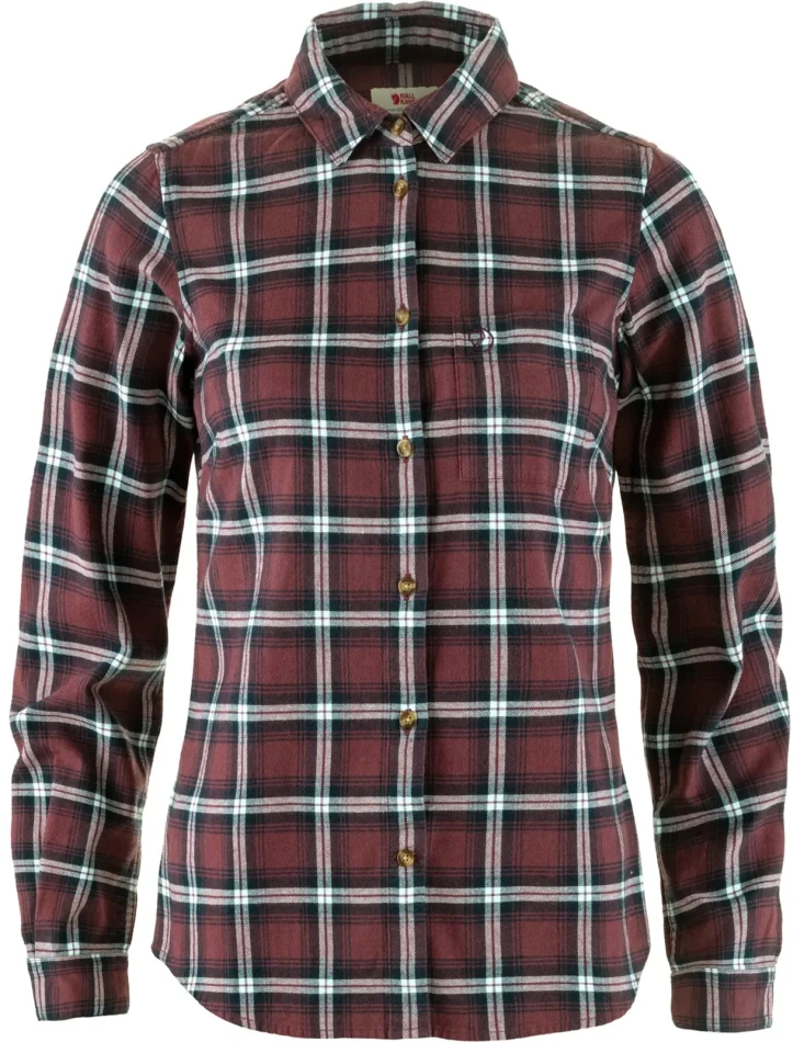 Ovik Flannel Shirt LS W, kolor: 357-514 - Port-Breeze Blue