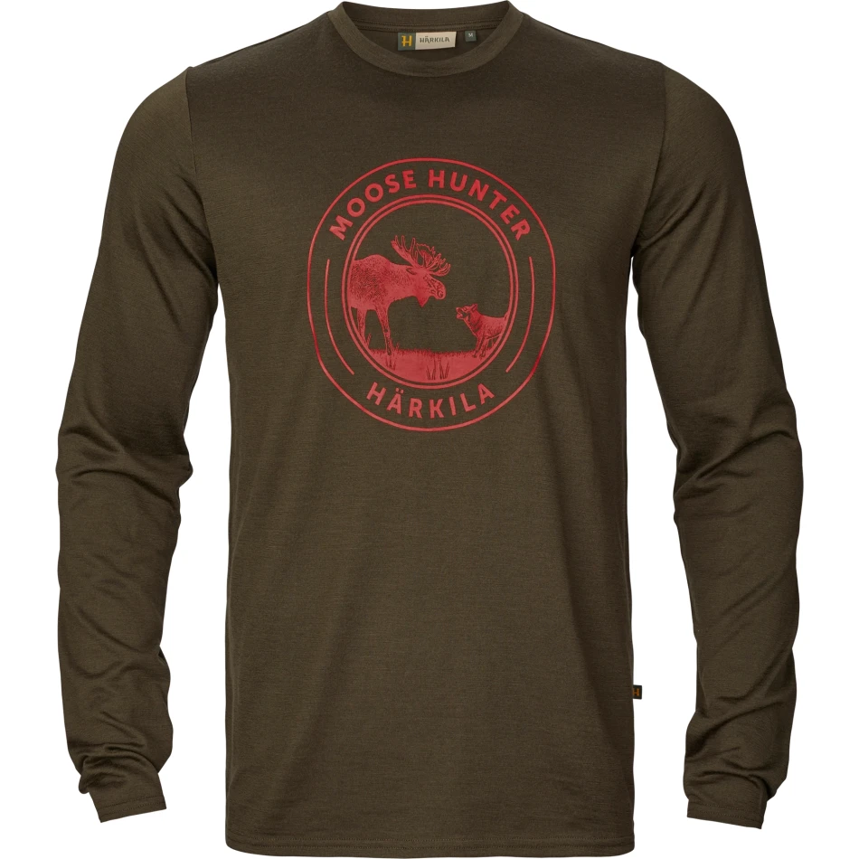 Game L/S t-shirt, kolor: willow green moose