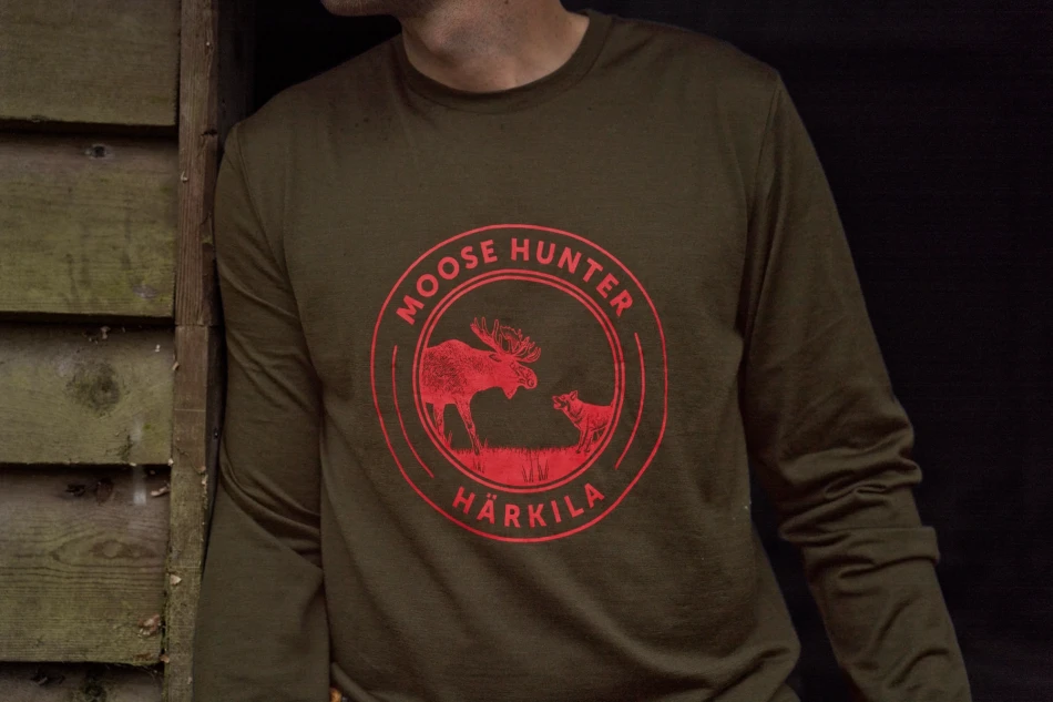 Game L/S t-shirt, kolor: willow green moose