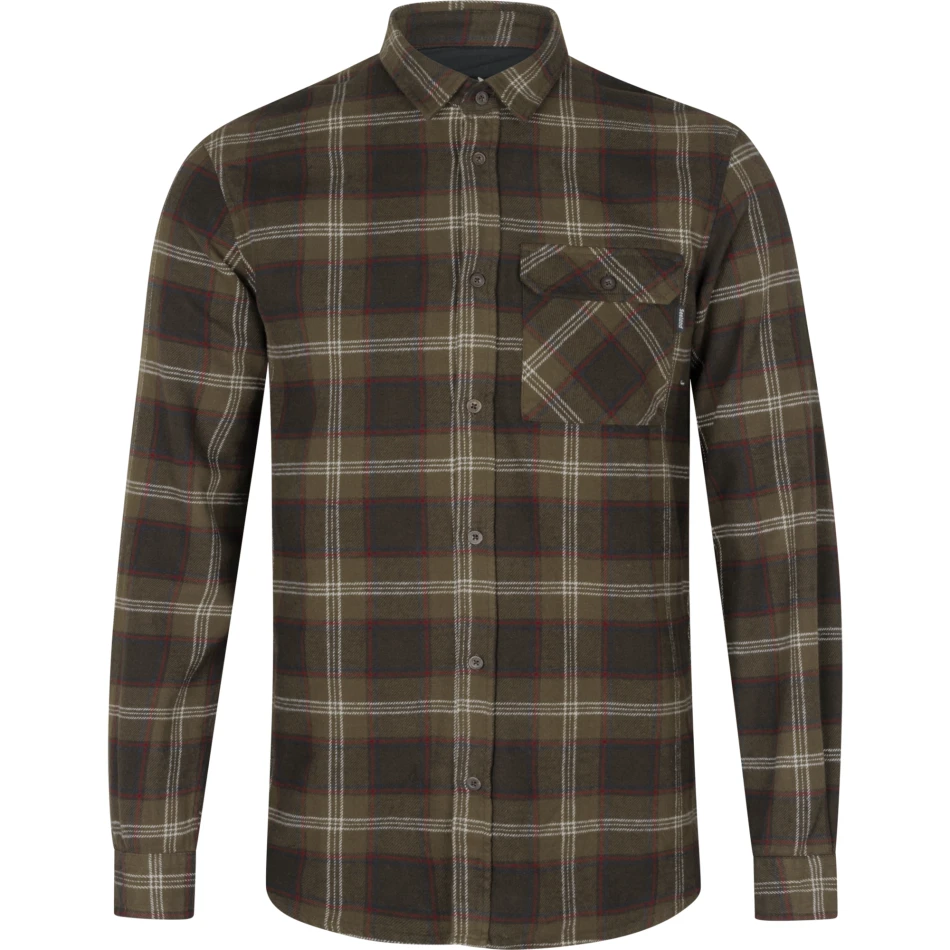 Glen Flannel Shirt, kolor: Pine Green Check
