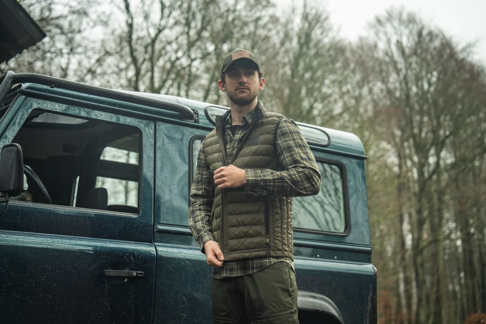 Glen Flannel Shirt, kolor: Grape Leaf /  Dark Navy Check