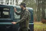 Glen Flannel Shirt, kolor: Grape Leaf /  Dark Navy Check