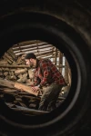 Glen Flannel Shirt, kolor: Red Forest Check