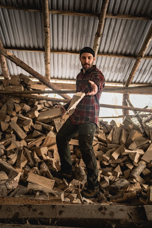 Glen Flannel Shirt, kolor: Red Forest Check