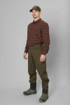 Glen Flannel Shirt, kolor: Red Forest Check