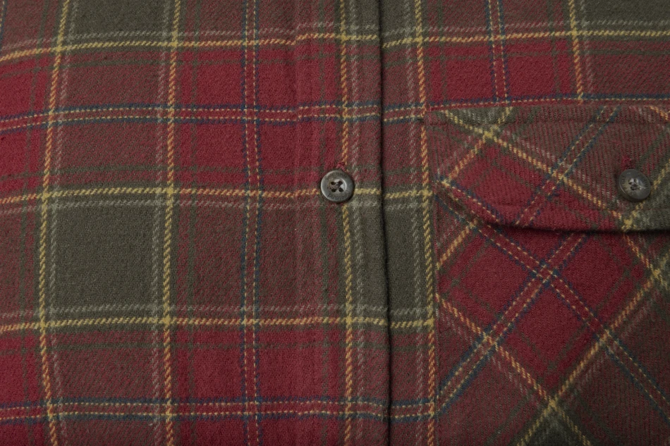 Glen Flannel Shirt, kolor: Red Forest Check