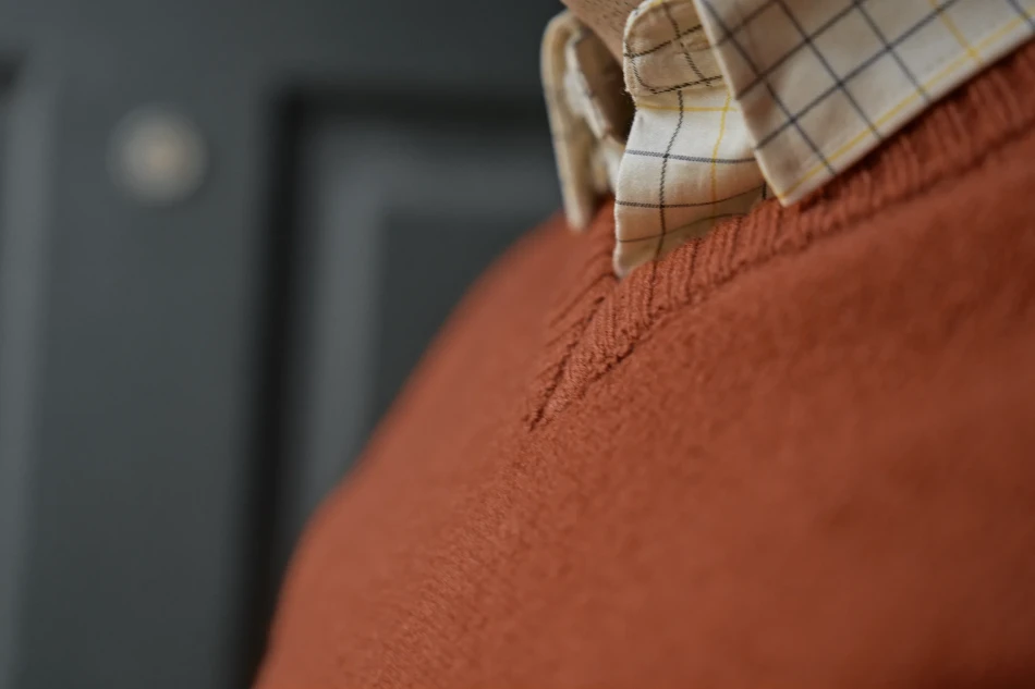 Harkila Vincent Merino V-Neck Pullover, kolor: Bombay Brown