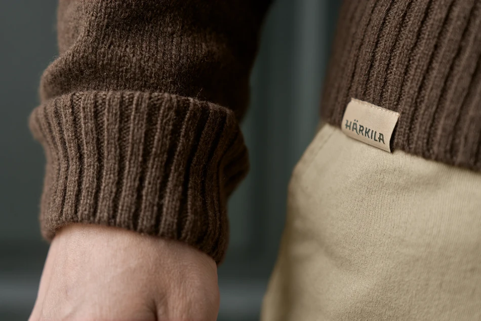 Harkila Vincent Merino V-Neck Pullover, kolor: Demitasse Brown