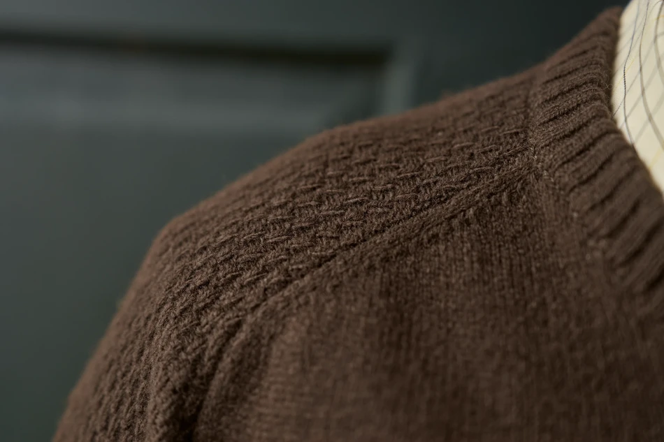Harkila Vincent Merino V-Neck Pullover, kolor: Demitasse Brown