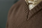Harkila Vincent Merino V-Neck Pullover, kolor: Demitasse Brown