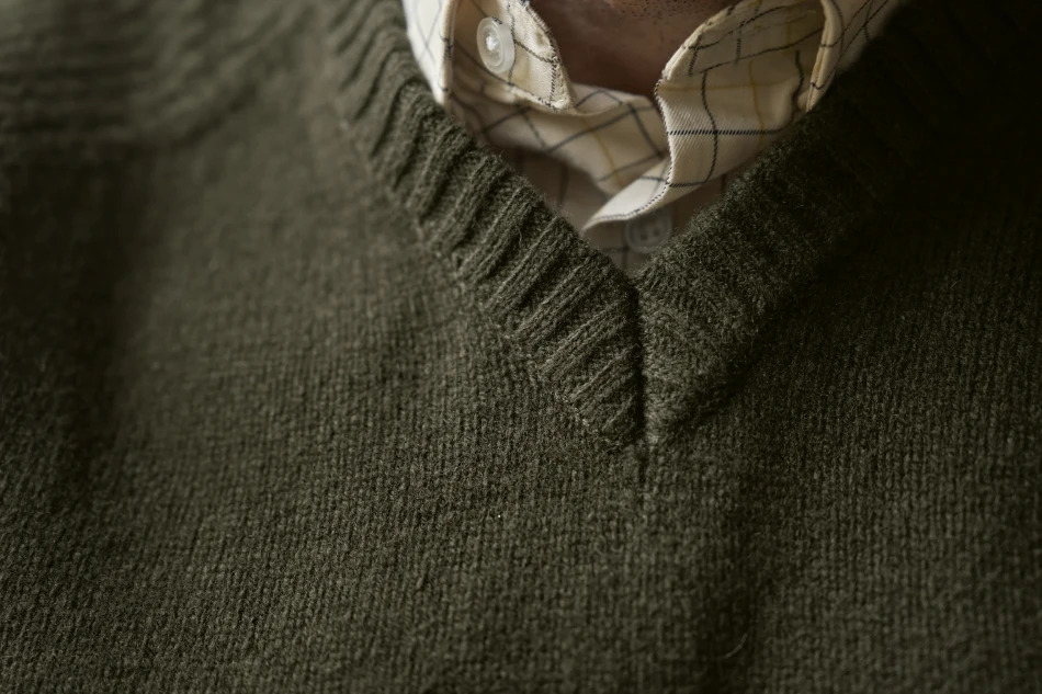Harkila Vincent Merino V-Neck Pullover, kolor: Rosin