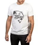 T- shirt 958, kolor: 16/2 - biała z nadrukiem ryby