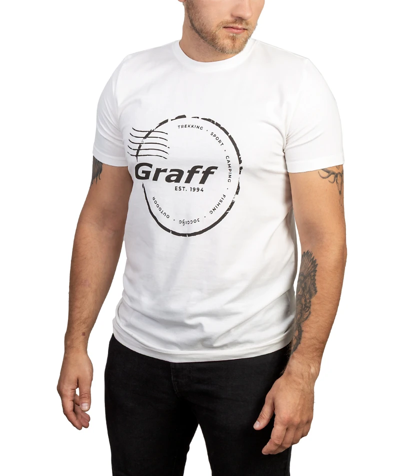 T- shirt 958, kolor: 16/1 - biała / logo