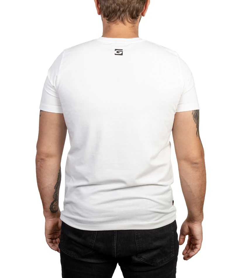 T- shirt 958, kolor: 16/1 - biała / logo