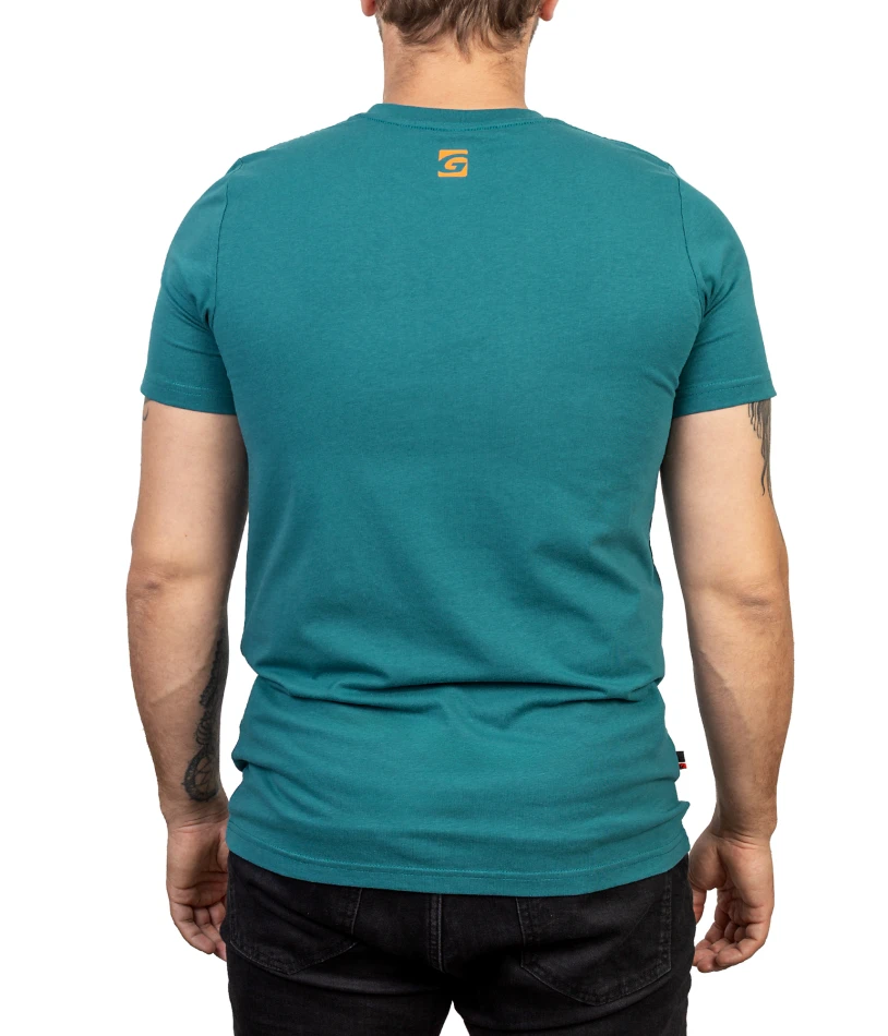 T-shirt 958, kolor: 3/2 - morski / nadruk - 2 ryby
