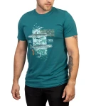 T-shirt 958, kolor: 3/2 - morski / nadruk - 2 ryby